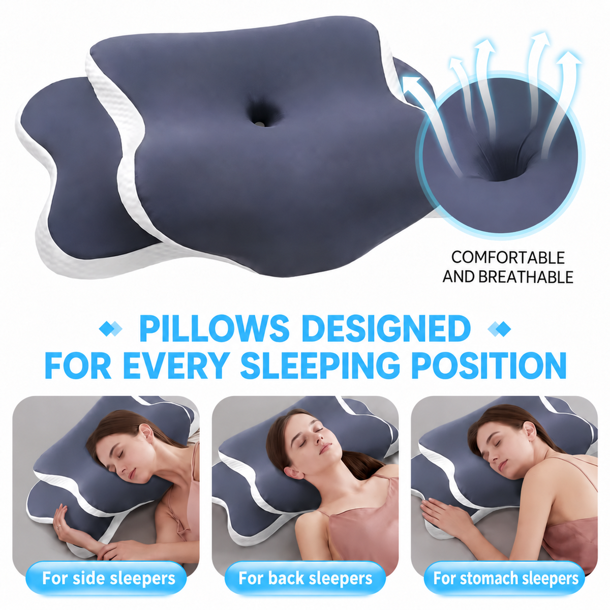 Ergonomic Memory Foam Cervical Pillow