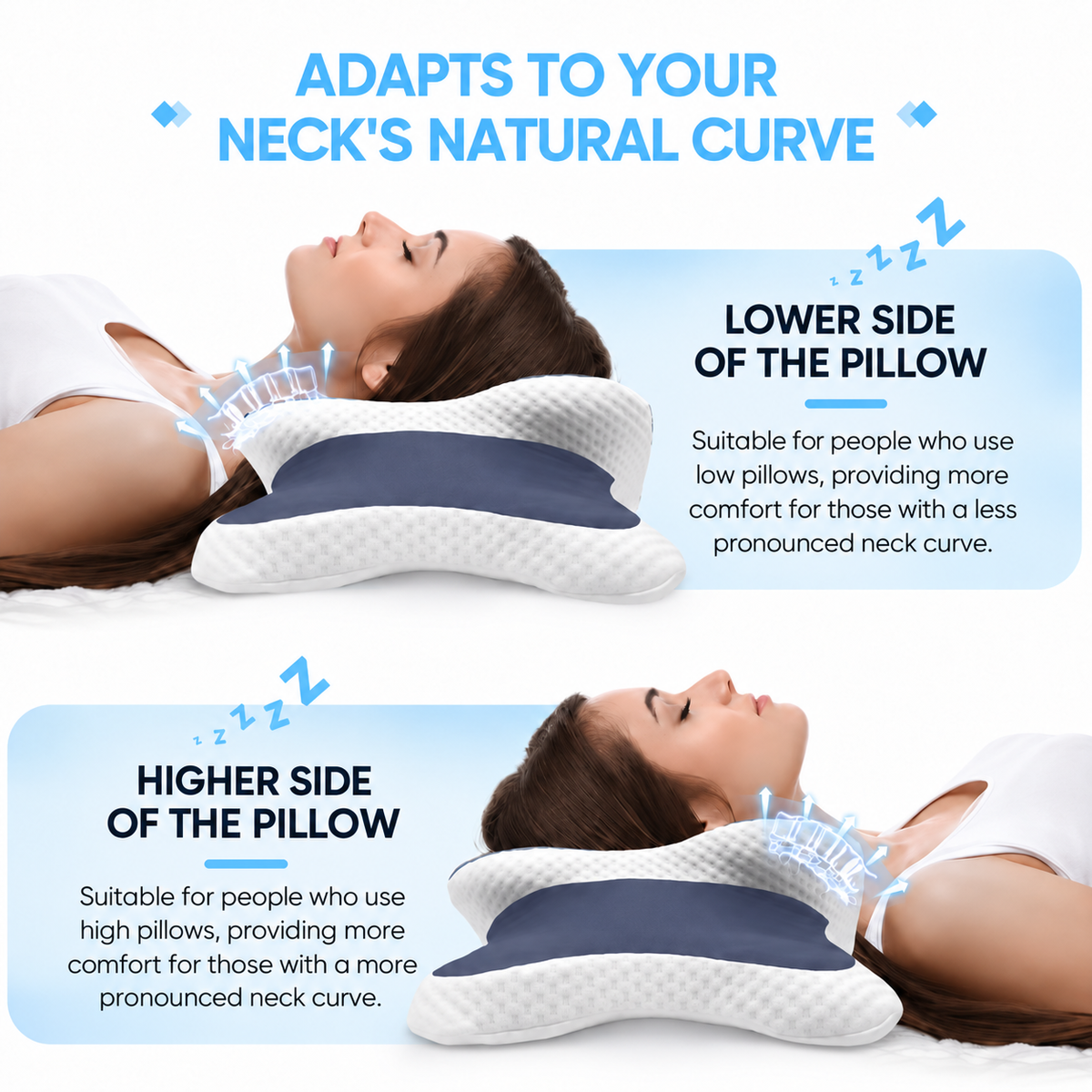 Ergonomic Memory Foam Cervical Pillow